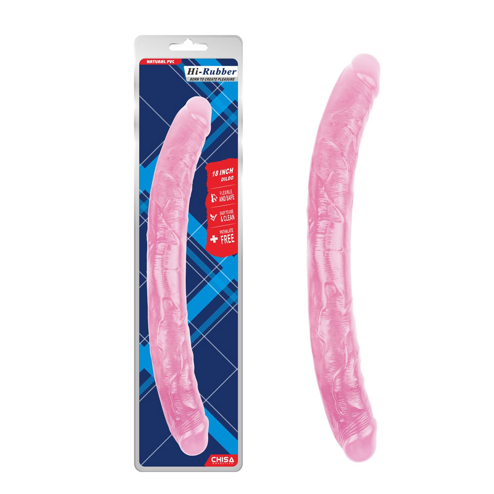 18palcový dildo-růžový