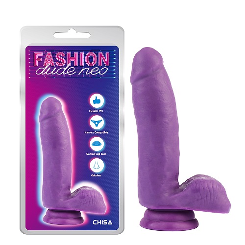 6,7'' Dildo s dvojitou hustotou dildo Purple