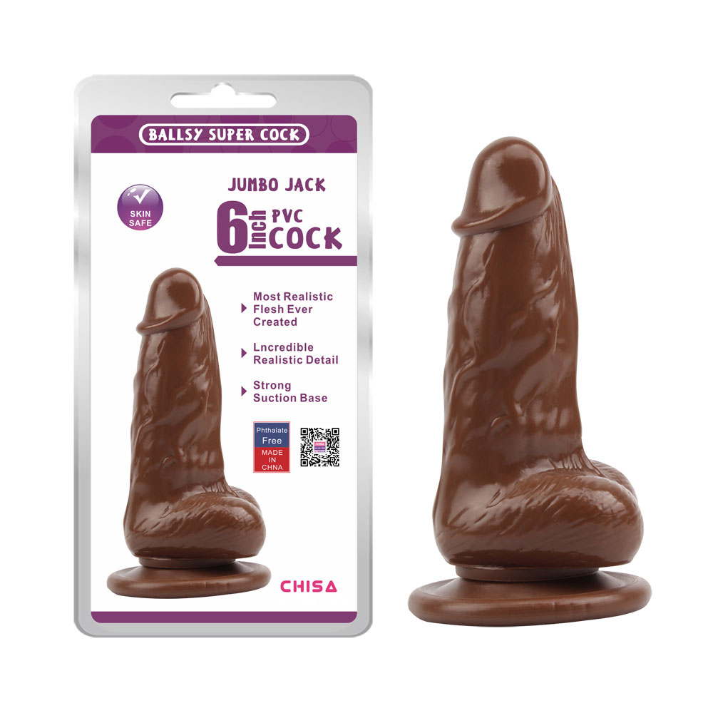 Dildo JUMBO JACK 6 - Hnědá